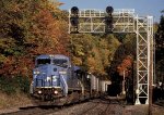 CR's intermodal TV-10 is heaged east on this autumn day at LEHL MP 64